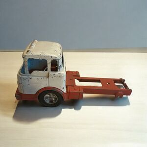 VTG HUBLEY Ford Cabover Dump Truck Tipper 1490 White & Red Toy MADE IN USA Read